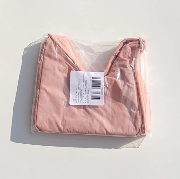 Baggu NWT UO Exclusive Rose Tan Pink Nylon Shoulder Bag Small Mini - Picture 3 of 4